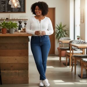 White Laced up Bodysuit
New